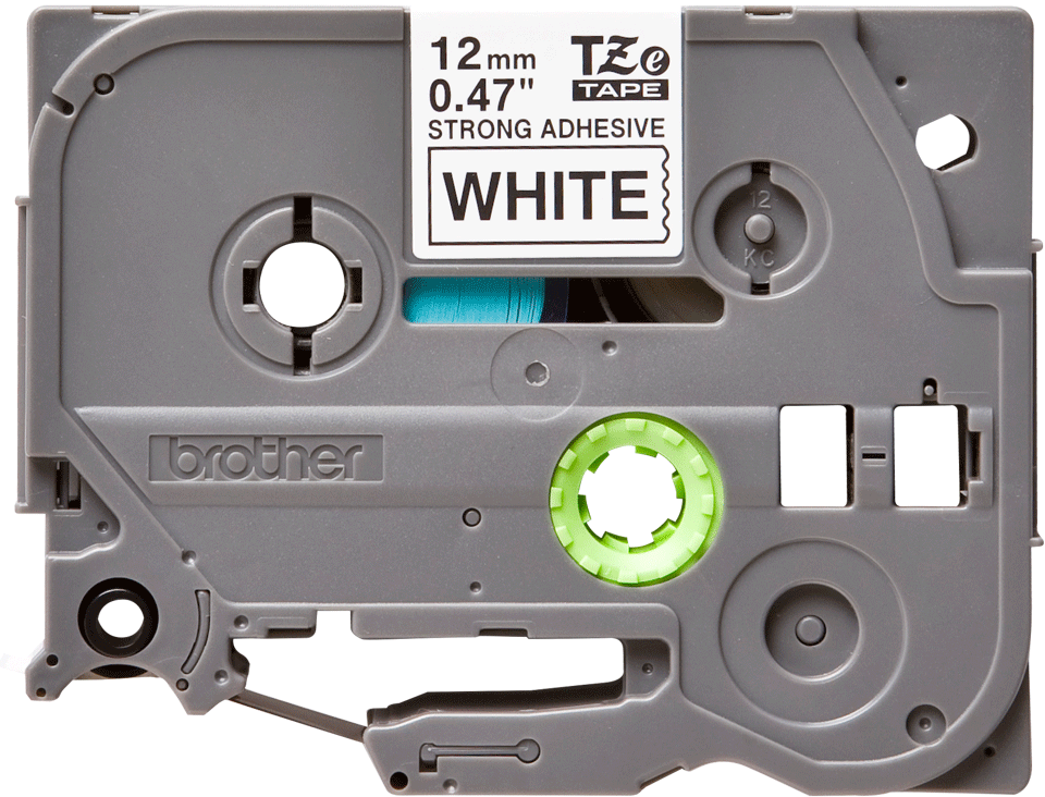 Original TZe-S231 Schriftbandkassette von Brother – Schwarz auf Weiß, extra-stark haftend, 12 mm breit 2